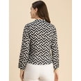 thumbnail image 4 of Moomaya Long Sleeve Band Collar Printed Top - Women's Stylish Georgette Top, 4 of 9