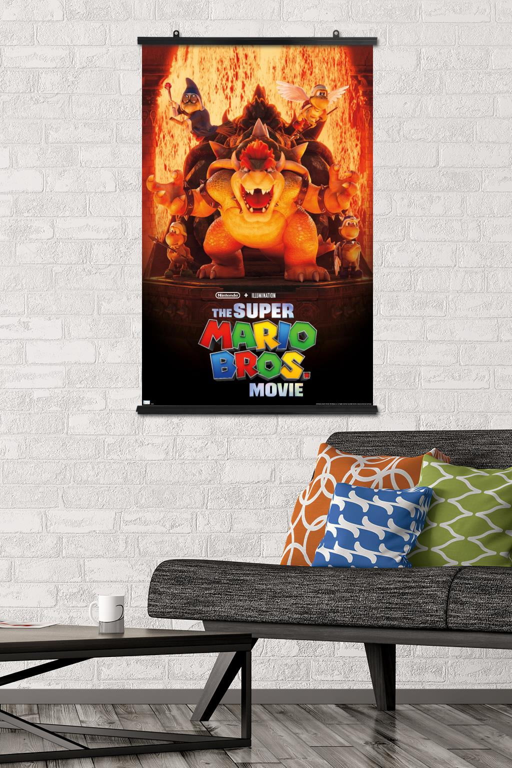 The Super Mario Bros. Movie - Bowser's World Key Art Wall Poster, 22.375" x 34"