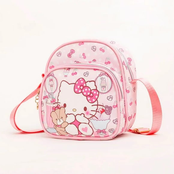 Sanrio-Bolso de hombro de dibujos animados para niñas, bandolera pequeña informal de Hello Kitty, Melody, Kulomi, Kawaii, Anime, gato, regalo