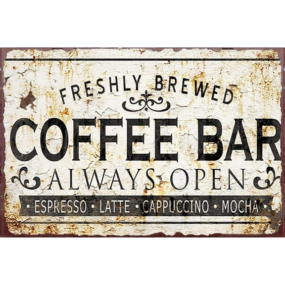 5.5x8 Inch Coffee Bar Sign Modern Farmhouse Rustic Wall Decor Vintage Rustic Coffee Sign Home Decor For Nursery Living Room Farmhouse Kitchen Bathroom Garden Wall Decor Housewarming Gift