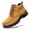 Golden, variant on Men's Casual Boots Vintage Leather Ankle Dress Boot Chukka Boots Mid Top Non-Slip Driving Walking Shoes