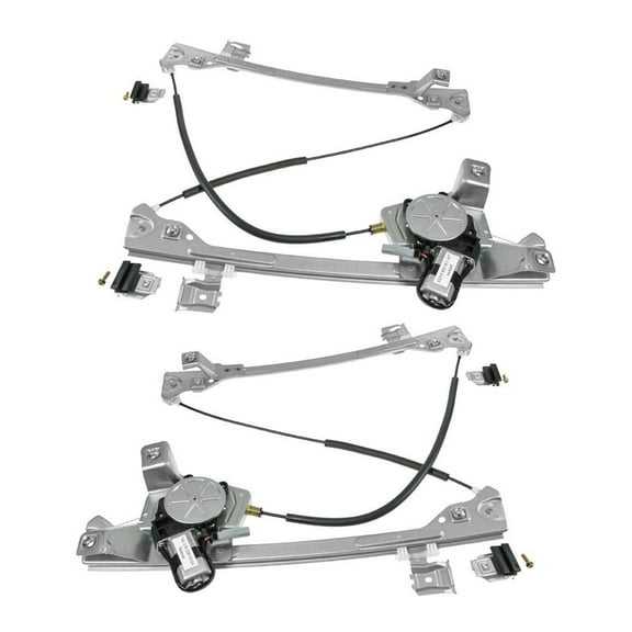 TRQ Front Door Power Window Regulators w/ Motor Pair for 04-06 Chrysler Pacifica WRA50658