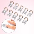 thumbnail image 2 of 10PCS Herramientas de forma de extensión de arte de uñas de aluminio reutilizables Herramientas de forma de cuidado de uñas (Plata), 2 of 9
