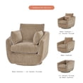 thumbnail image 3 of Beautiful Louisa Swivel Chair by Drew Barrymore, Latte, 3 of 9