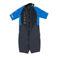 thumbnail image 2 of O'Neill Reactor 2 kids shorty wetsuit 8 Graphite/brite blue (5045IS), 2 of 5