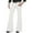 C114/White, variant on XIYON Mens Casual Pants Retro Wide Leg Stretch Flare Trousers Elastic Comfortable Streetwear Performance Bottoms Trousers