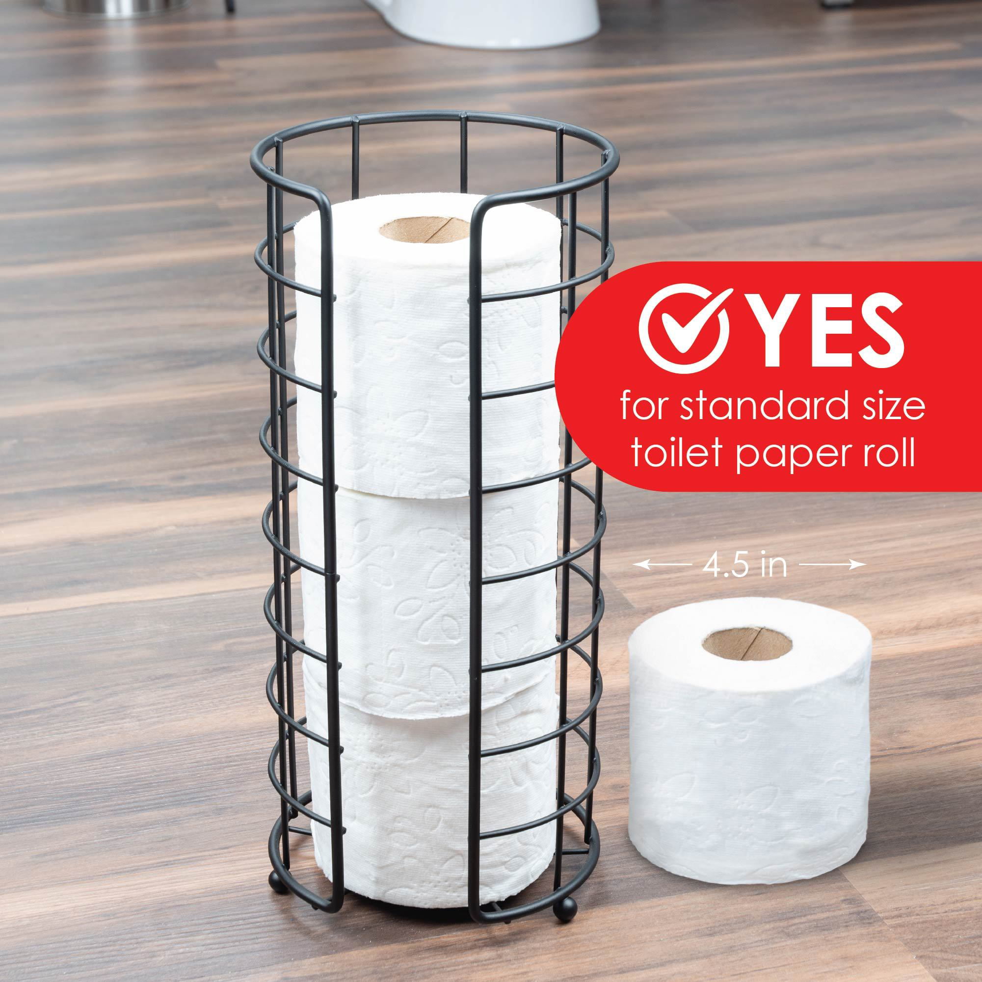 Freestanding Toilet Paper Holder for Large and Extra Large Rolls