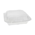 thumbnail image 2 of Pactiv Evergreen Vented Foam Hinged Lid Container, Dual Tab Lock Economy, 8.42 x 8.15 x 3, White, 150/Carton, 2 of 6