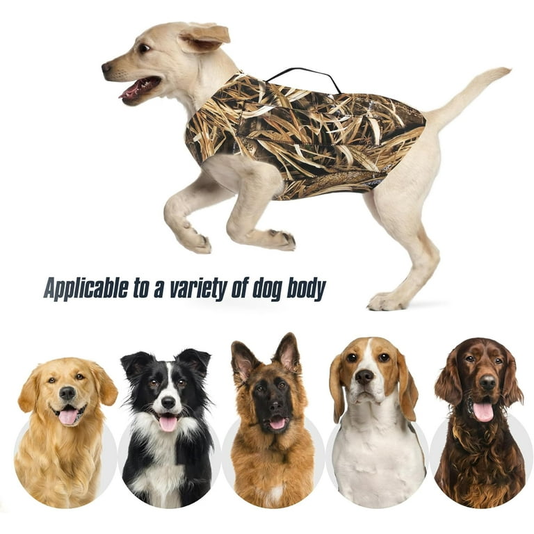 GUGULUZA Camo Neoprene Dog Vests for Hunting Dog Harness