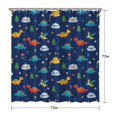 thumbnail image 5 of Dark Blue Dinosaurs ROAR Pattern Shower Curtain 72"x72" ,Bathroom Decorative Shower Curtains Set with 12 Hooks,Modern Waterproof Washable Shower Curtain, 5 of 6