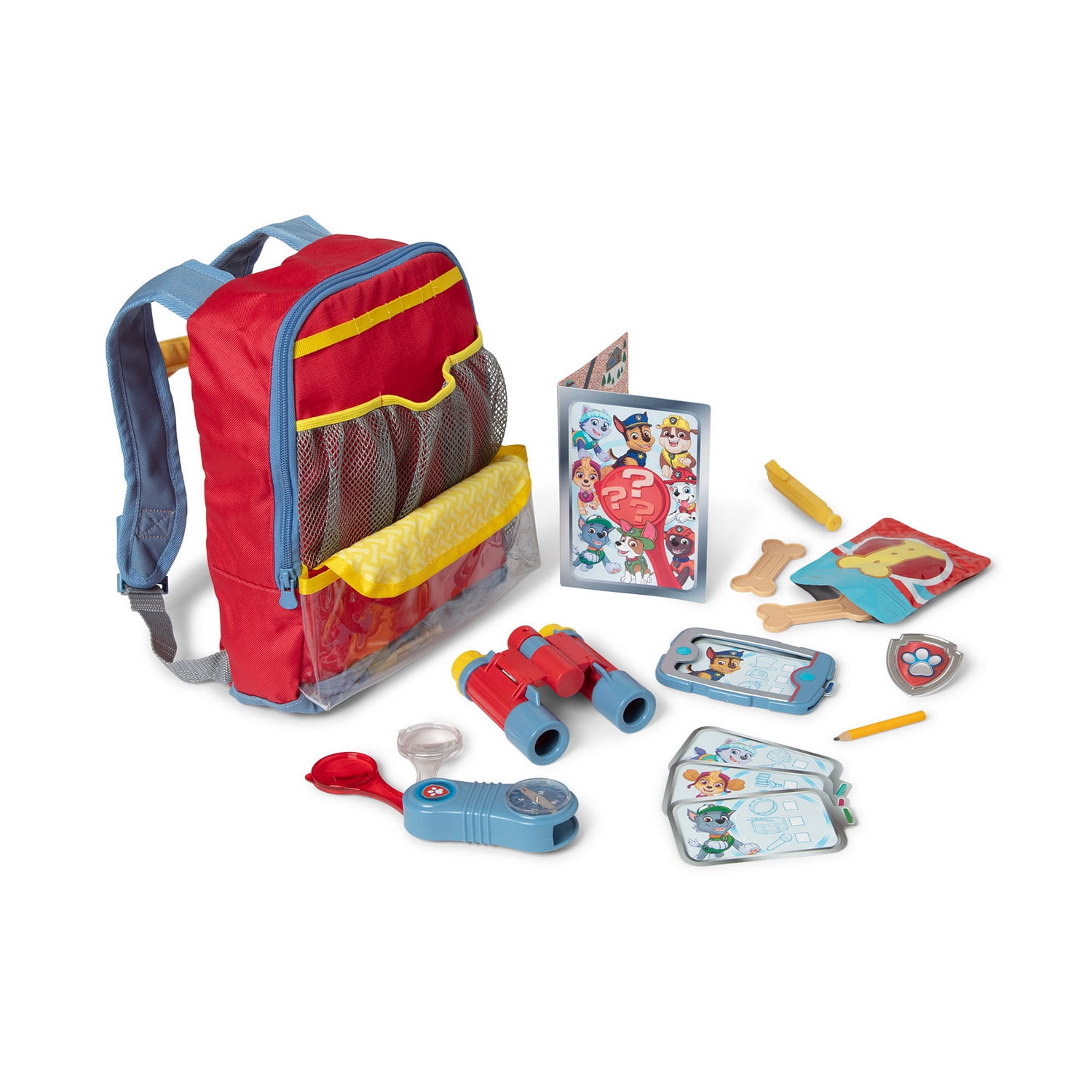 PAW Patrol Pup Pack Set: Backpack Role Play Set and Rescue Mission Wooden Dashboard