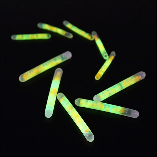 100Pcs Fishing Glow Stick Fluorescent Light Stick Luminous Float Tubes Rod Tip