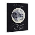 thumbnail image 3 of Stupell Industries Love You To Moon Watercolor Canvas Wall Art design by Brett Blumenthal, 20 x 16, 3 of 7