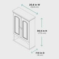 thumbnail image 6 of Zenna Home Hartford Wall Cabinet for Bathroom Storage, White, 6 of 6