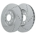 thumbnail image 3 of Detroit Axle - 12.01" inch Front Drilled and Slotted Disc Brake Rotors Replacement for Jeep Compass Renegade Fiat 500X, 3 of 7