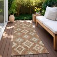 thumbnail image 3 of Addison Rugs Chantille Indoor/Outdoor Transitional Geometric Paprika Machine Washable Runner Rug, 2'3" x 7'6", 3 of 7