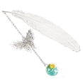 thumbnail image 4 of Uxcell Metal Feather Bookmarks Butterfly Book Marks Page Markers Gift Box Packaging Silver Blue Yellow, 4 of 7