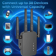 thumbnail image 6 of GJX 2026 New Wifi Extender Signal Booster Powerful Internet Extender Wifi Booster Reliable Wifi Routers for Home for Streaming Gaming Office Smart Devices, 6 of 7