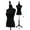 Black, variant on YRLLENSDAN Mannequin Body Dress Form Torso Female Manikin 49.6-63.4 Inch Height Adjustable Wooden Tripod Stand High Density Foam Portable Display Mannequin (Black)