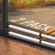 Sliding Door Security Bar, 18.5-51 inch Adjustable Patio Door Security bar with Rubber Tips, Multi-use Window Security Bars, Sliding Door Stopper, White, 2 Pack