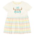 thumbnail image 3 of Inktastic Life is Better at the Cabin, Deer Antlers, Camping Girls Baby Dress, 3 of 5