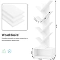 thumbnail image 2 of LEYAOYAO 8 Tier Bookshelf with Drawer, Tree Bookshelf, Small Bookshelves with Storage Rack for CDs/Movies/Books, White, 2 of 9
