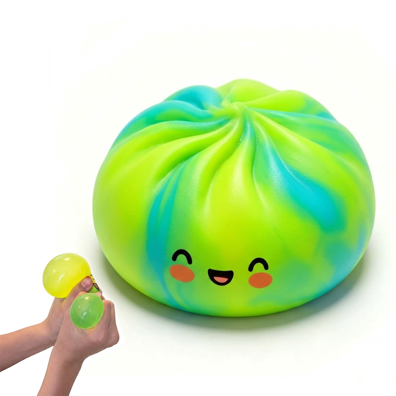Tie Dye Edition Squishy Dumpling,Slow Rising Soft TPR Dumplings Squishies Stress Relief