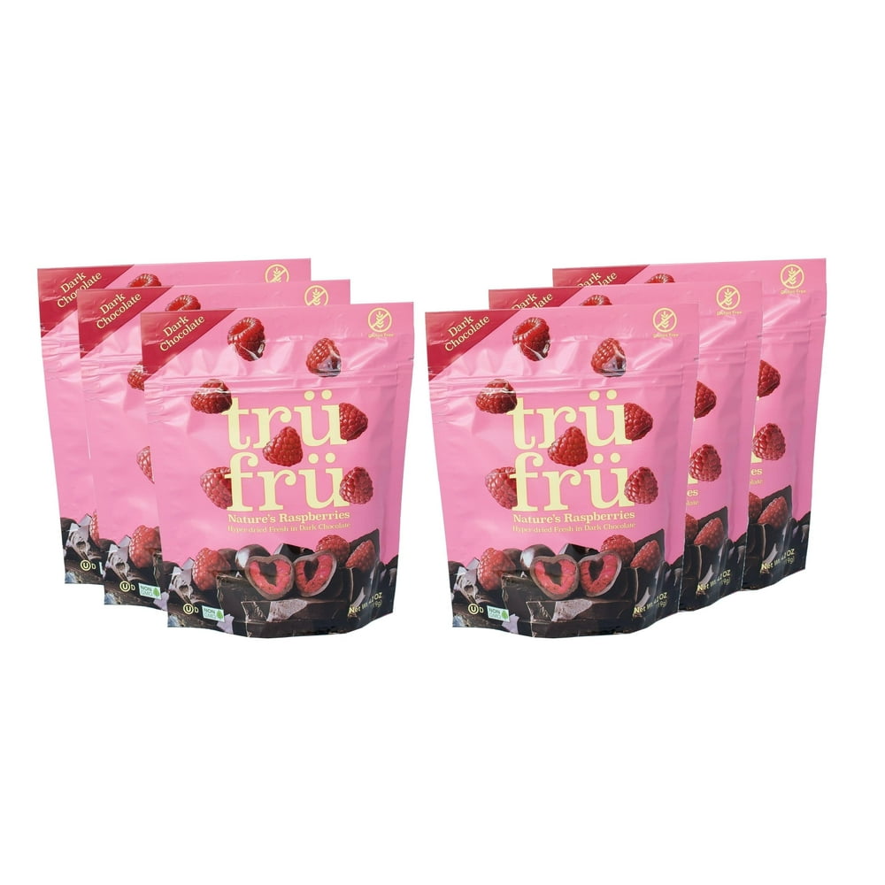 Tru Fru's Real Raspberries Hyper Dried Fresh and Immersed in Premium