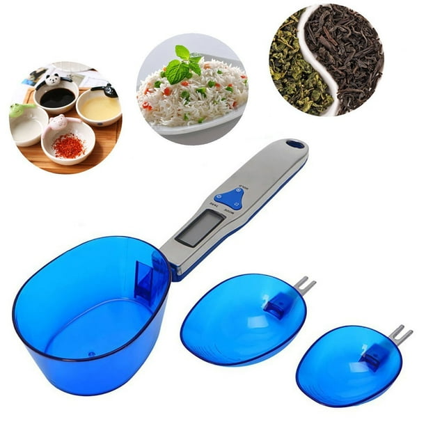 Báscula electrónica báscula de cuchara mini báscula electrónica tres cucharas báscula de cuchara medidora electrónica de 0,1 g báscula de alimentos báscula para hornear báscula de gramos