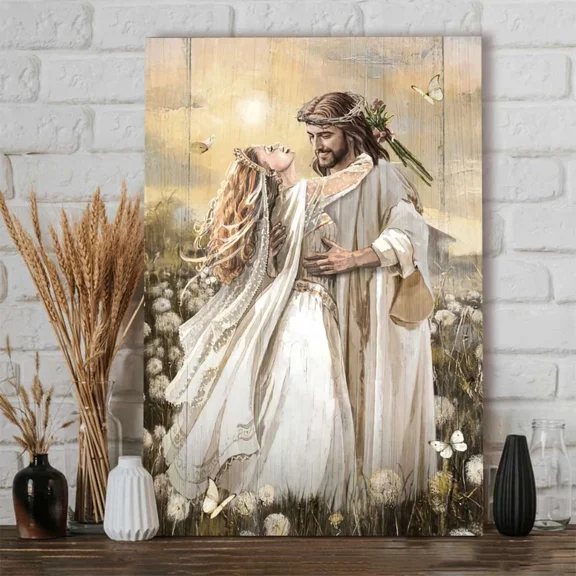 Poster Christ And His Bride- UNFRAMED Poster Prints, Wall Art For Home Decor Or Office - Great Gift Idea For Friends & Family, 8x12
