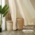 thumbnail image 6 of Deconovo Voile Sheer Curtains Solid Color Transparent Curtain Drapes for Kitchen 52x45 inch Beige 2 Panels, 6 of 7