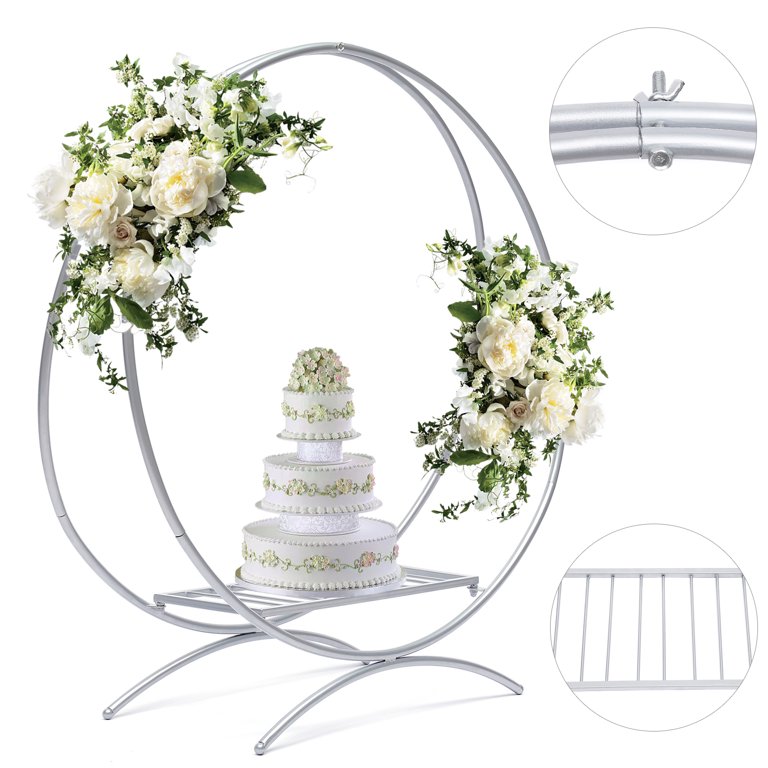 Fichiouy 5 Pcs Metal Arch Stand Vase Backdrop Balloon Flower Rack for  Wedding Birthday Party Gold 