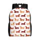 thumbnail image 1 of Disketp Dachshund Walking Mochila Unisex de Apertura Lateral Completa, Mochila para Laptop para Escuela, Trabajo y Viajes, 1 of 8