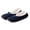 Navy, variant on Women's Ballerina House Slippers Anti Skid Warm Ballet Slip on Shoes Winter Indoor Fuzzy Bedroom Slippers Socks with a Satin Bow Black 8
