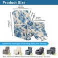 thumbnail image 3 of Renewold Elegant Floral Blue Beige Extra Large Recliner Cover Soft Thick Sofa Protector 4 Pieces Reclining Sofa Slipcover Recliner Seat Cover with Elastic Bottom and Side Pocket, 3 of 8