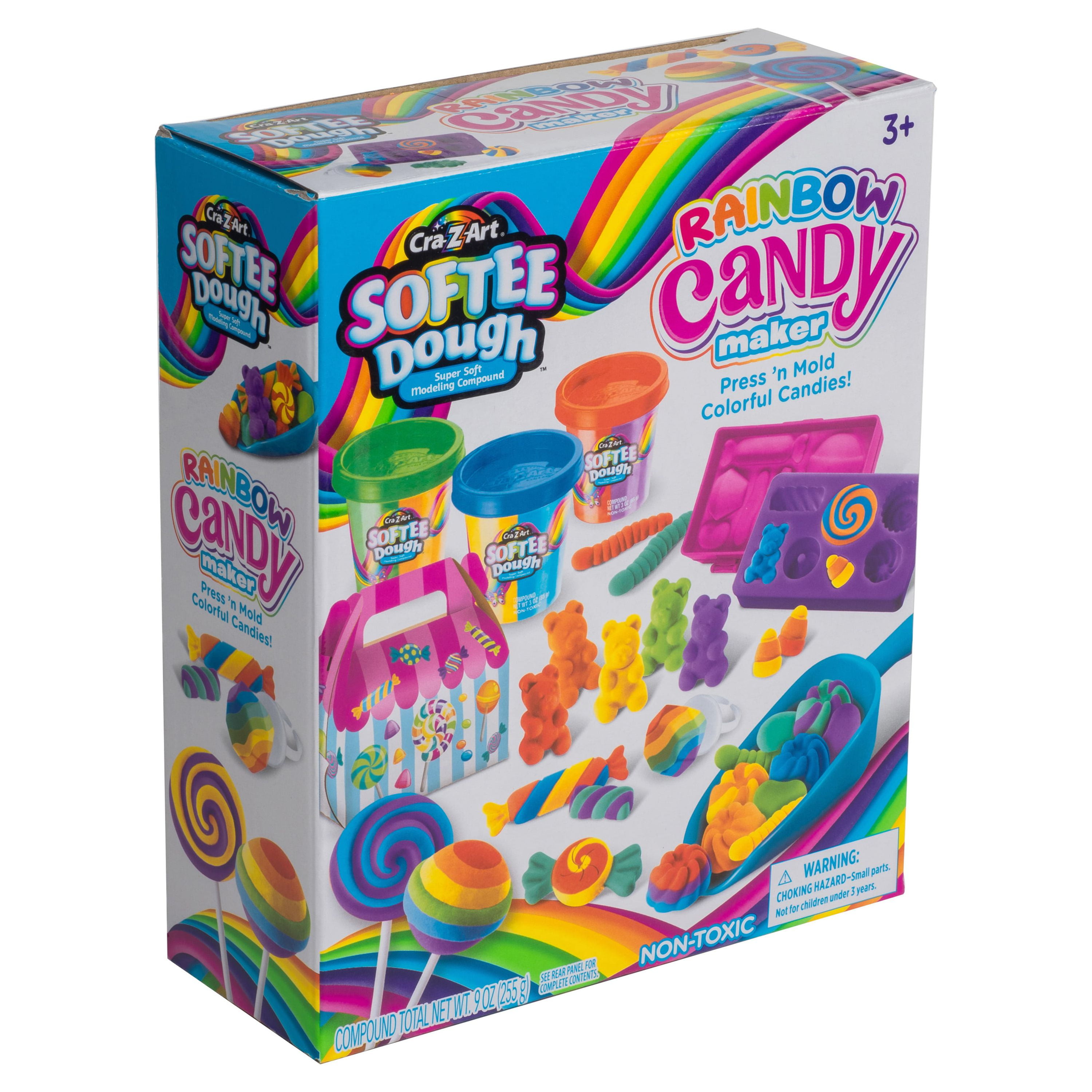 Cra-Z-Art Softee Dough Rainbow Candy Maker, Kids Play Dough Set