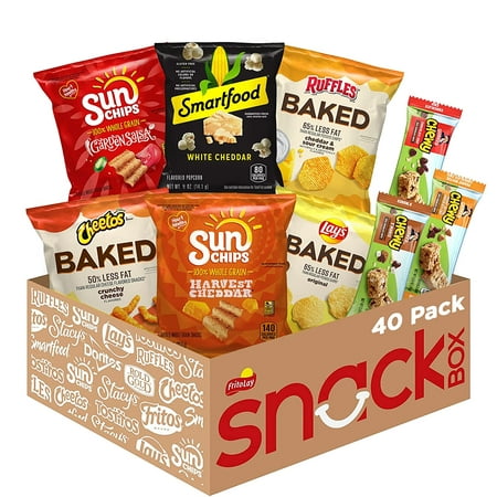 Frito-Lay Snack Time Favorites with Baked Smartfood Sunchips and Quaker Chewy Granola Bars Variety Pack (40 Pack)