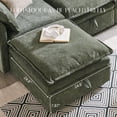 thumbnail image 6 of Aitjunz 85.83" U-Shaped Modular Sectional Sofa with Storage Seats and 2 Ottomans, 3-Seat Chenille Couch, Reconfigurable Sofa for Living Room, Green, 6 of 6
