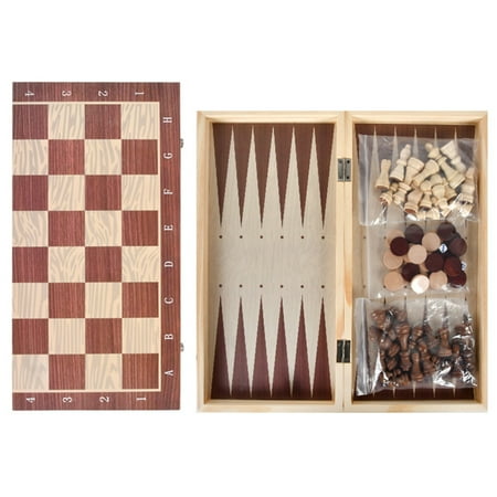 Image of Arealer Entertainment appliance In 1 Wooden Chess Set And Kids Chess Set Checkers Set Portable Wooden 3 Owsoo 1 Checkers Portable Checkers Portable Kids