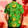 thumbnail image 6 of Handshe Unisex Hawaiian Shirt, Short Sleeve Button-Up with All-Over Print for Beach, Vacation and Daily Wear, 6 of 9