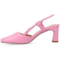 thumbnail image 3 of Journee Womens Margeene Sling Back Covered Block Heel Pumps, 3 of 10