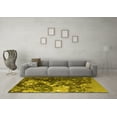 thumbnail image 3 of Ahgly Company Indoor Square Oriental Yellow Industrial Area Rugs, 3' Square, 3 of 4