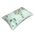 thumbnail image 3 of Daiia World Travel Map Bedding Waterproof Pillow Protector Zippered Queen – Bed Bug Proof Pillow Encasement-14"x20", 3 of 9
