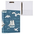 thumbnail image 3 of Ships with Birds 3 Ring Binders 1.5 inch Hardcover File Folders with Interior Pockets A4 Size Organizer for School Office Hospital, 3 of 8