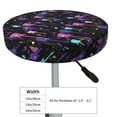 thumbnail image 4 of Daiia Colorful Guitar Stool Covers Round,Round Bar Stool Covers Waterproof Bar Chair Covers Washable Stool Cushion Slipcover for 12-14 Inch Chair-12 inch, 4 of 7