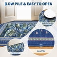 thumbnail image 6 of Floral Living Room Rugs, Washable Large Non-Slip Accent Dining Room Rug, Soft Low-Pile Decorative Rugs, Bordered Water Lily Print Rug for Home, 6 of 11