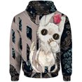 thumbnail image 3 of Sudadera con capucha de otoño para hombre, holgada, informal, con estampado gráfico de DJ Cat y conejo mecánico, sudadera con capucha, ropa urbana Harajuku, 3 of 4