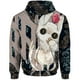 thumbnail image 3 of Sudadera con capucha de otoño para hombre, holgada, informal, con estampado gráfico de DJ Cat y conejo mecánico, sudadera con capucha, ropa urbana Harajuku, 3 of 4