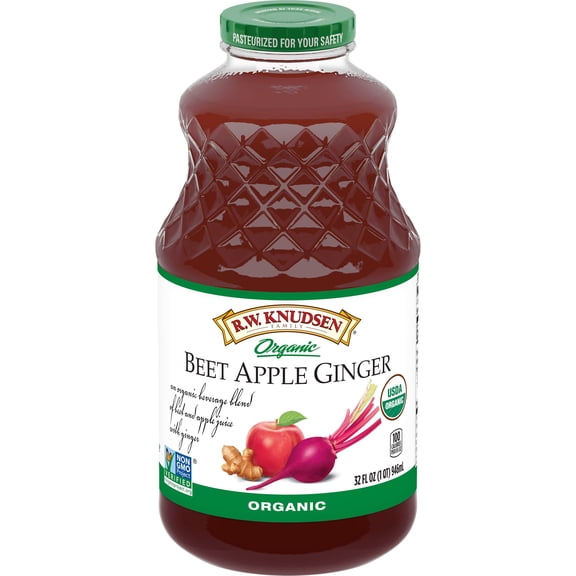 R.W. Knudsen Family Organic Beet Apple Ginger Juice Beverage, 32 Ounces