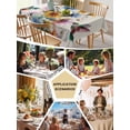 thumbnail image 5 of Hummingbird Table Cloth, Waterproof Tablecloth for Rectangle Tables, Spring Vintage Oil Painting Sunflowers Beige Reusable Washable Fabric Table Cover for Restaurant Kitchen Dining Tables 60"x120", 5 of 9